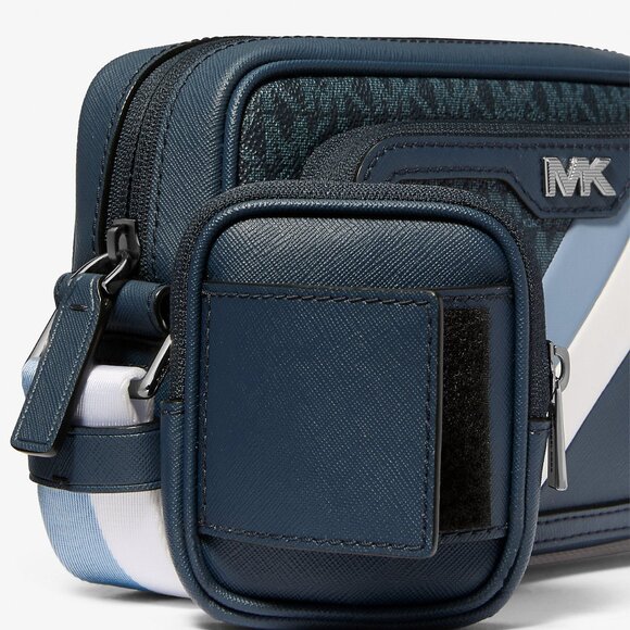Michael kors Rivington Striped Logo Camera Bag - PALE BLUE - 37F4LRVC0L - Picture 2 of 4